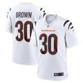 Men's Cincinnati Bengals Chase Brown White Game Jersey