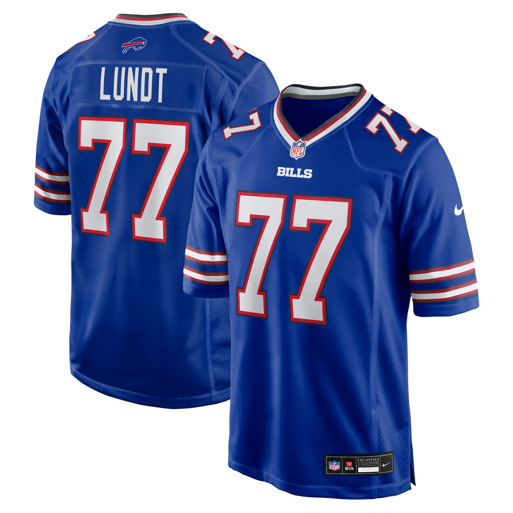 Men's Buffalo Bills Chase Lundt Royal Team Game Jersey