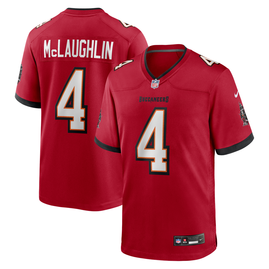Men's Tampa Bay Buccaneers Chase McLaughlin Red Game Player Jersey
