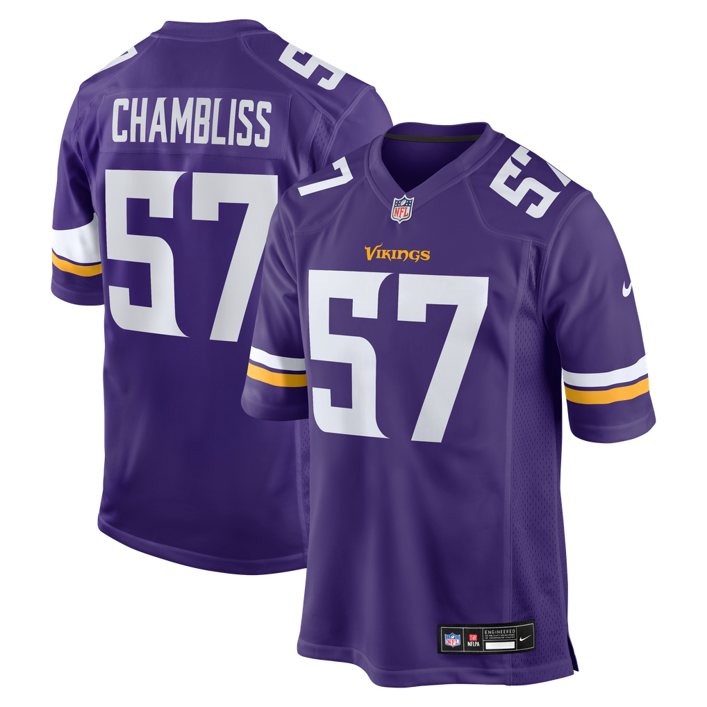Men's Minnesota Vikings Chaz Chambliss Purple Team Game Jersey