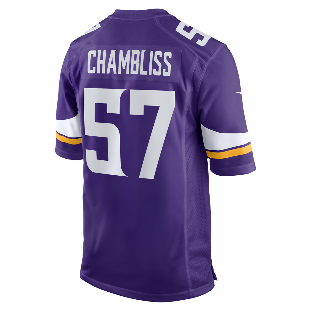 Men's Minnesota Vikings Chaz Chambliss Purple Team Game Jersey