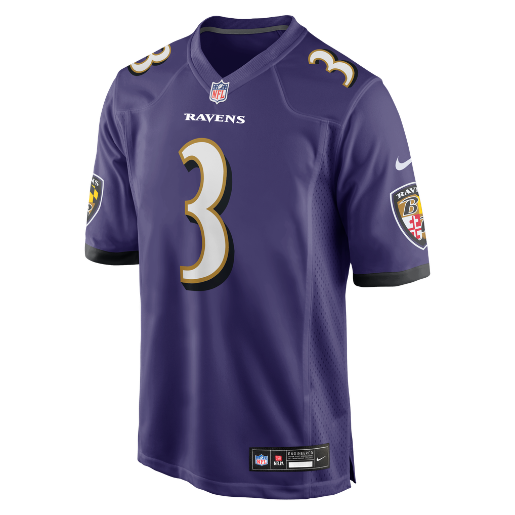 Men's Baltimore Ravens Chidobe Awuzie Purple Team Game Jersey