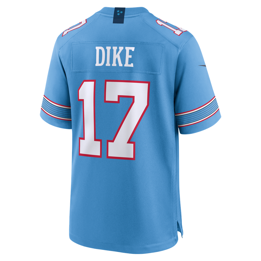 Men's Tennessee Titans Chimere Dike Light Blue Team Game Jersey
