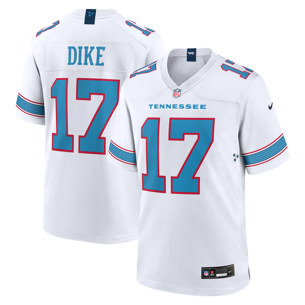 Men's Tennessee Titans Chimere Dike White Game Jersey
