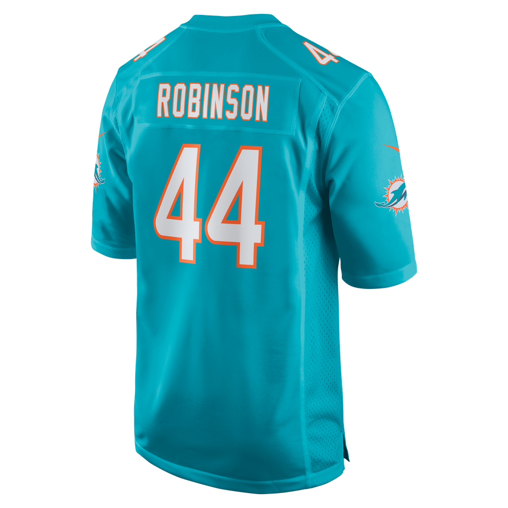 Men's Miami Dolphins Chop Robinson Aqua Player Game Jersey