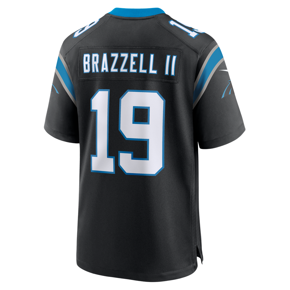 Men's Carolina Panthers Chris Brazzell II Black Team Game Jersey