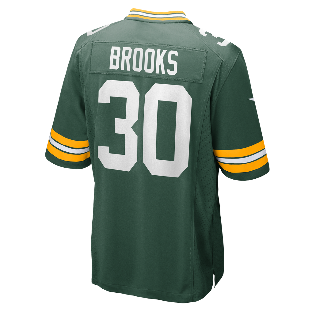 Men's Green Bay Packers Chris Brooks Green Team Game Jersey