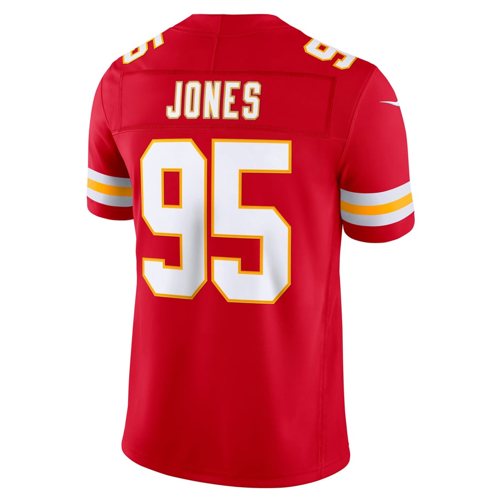 Men's Kansas City Chiefs Chris Jones Red Team Vapor F.U.S.E. Stitched Limited Jersey