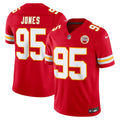 Men's Kansas City Chiefs Chris Jones Red Team Vapor F.U.S.E. Stitched Limited Jersey