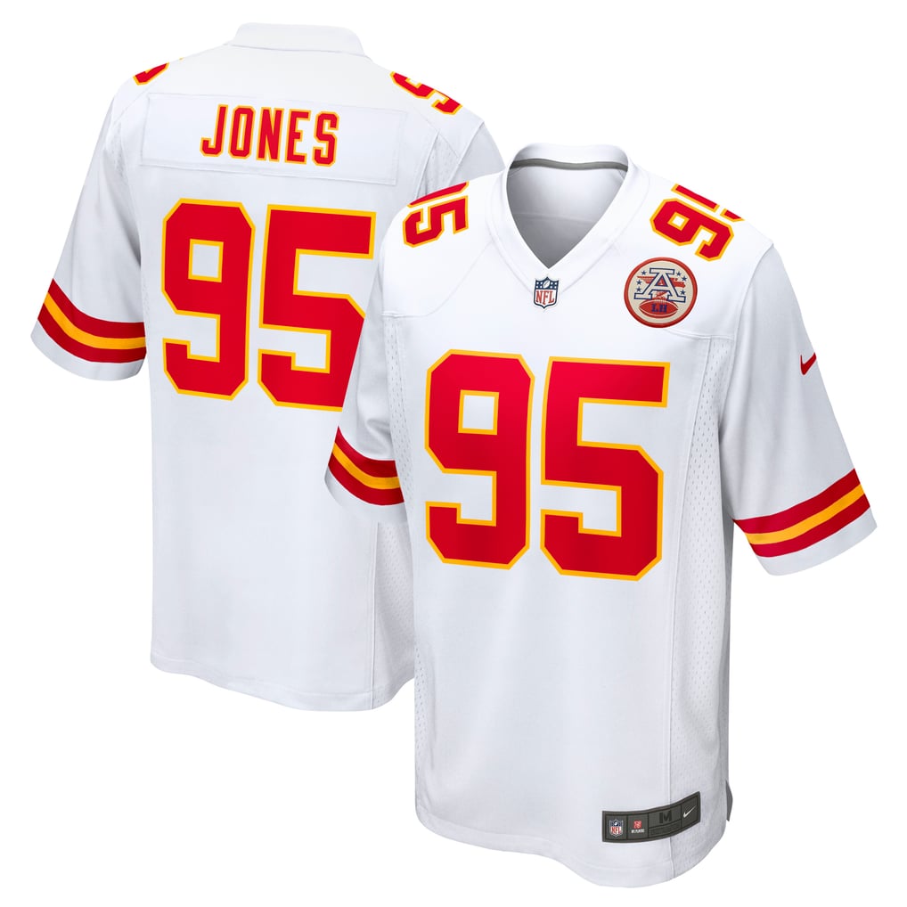 Men's Kansas City Chiefs Chris Jones White Game Jersey