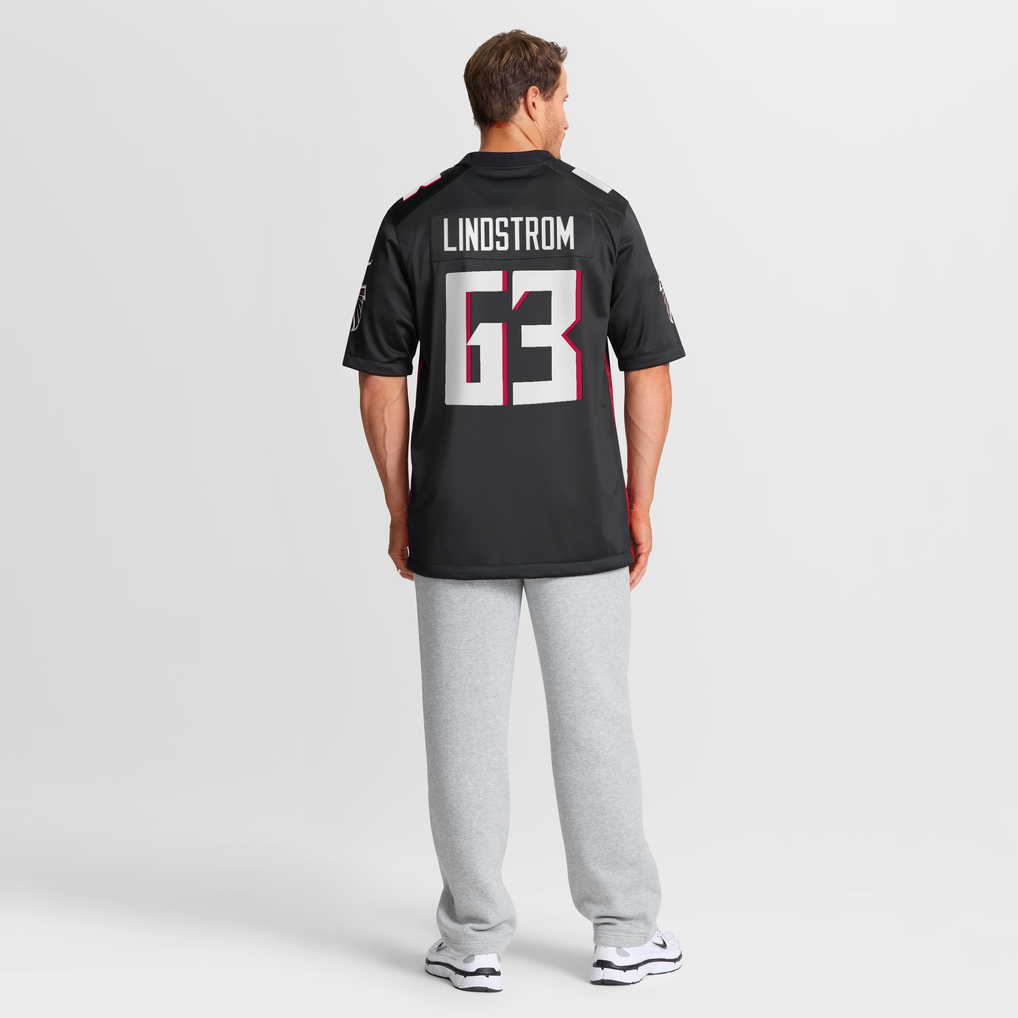 Men's Atlanta Falcons Chris Lindstrom Black Game Jersey