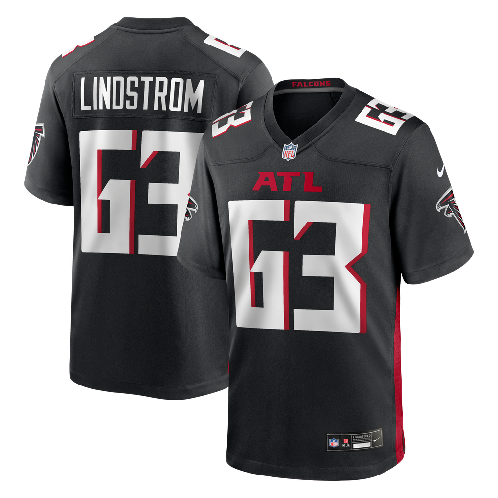 Men's Atlanta Falcons Chris Lindstrom Black Game Jersey