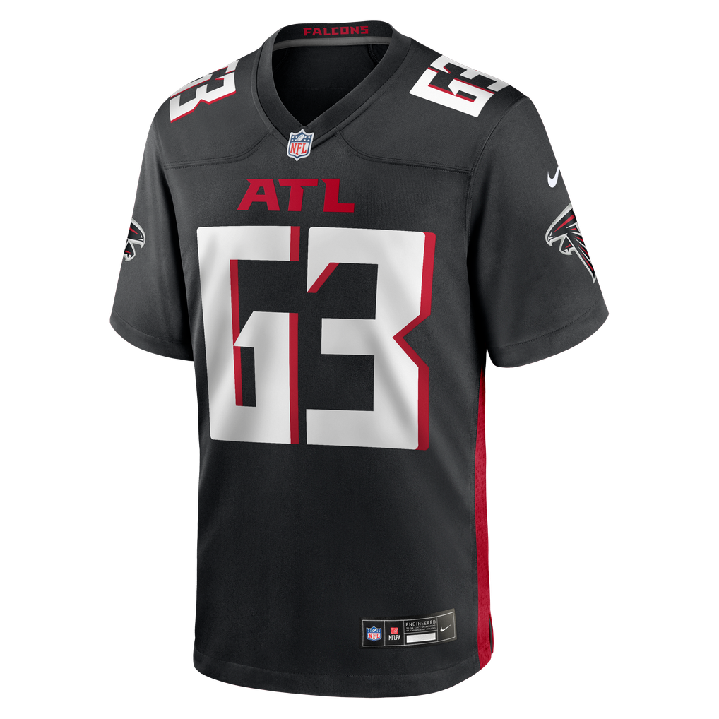 Men's Atlanta Falcons Chris Lindstrom Black Game Jersey