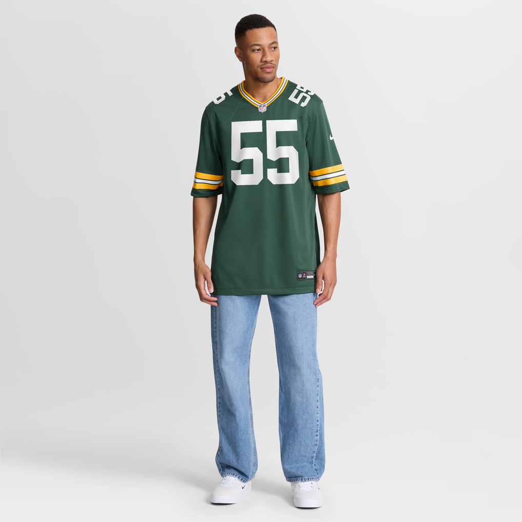 Men's Green Bay Packers Chris McClellan Green Team Game Jersey