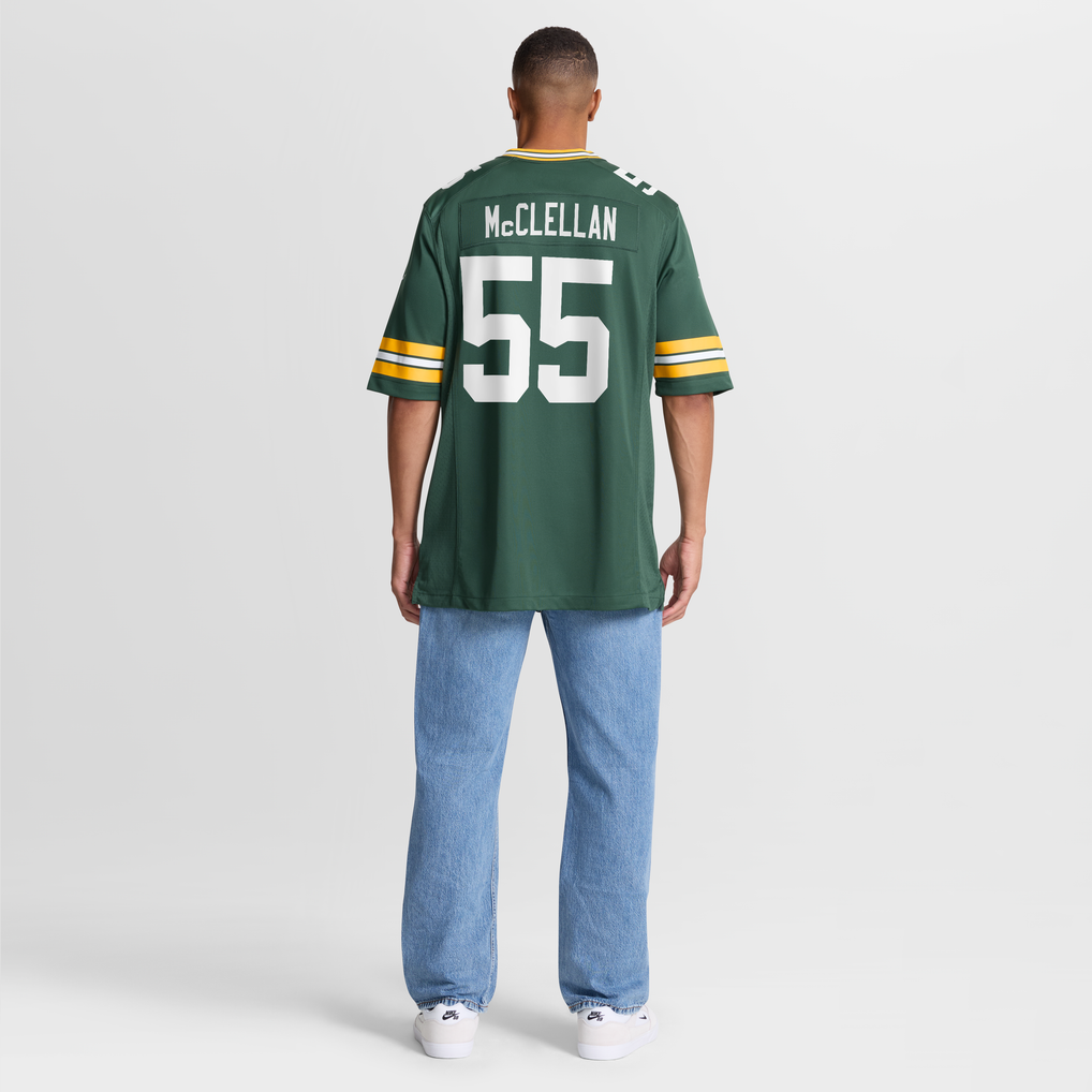 Men's Green Bay Packers Chris McClellan Green Team Game Jersey