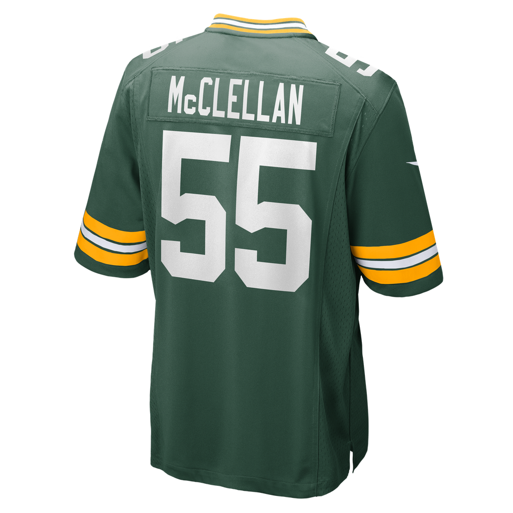 Men's Green Bay Packers Chris McClellan Green Team Game Jersey