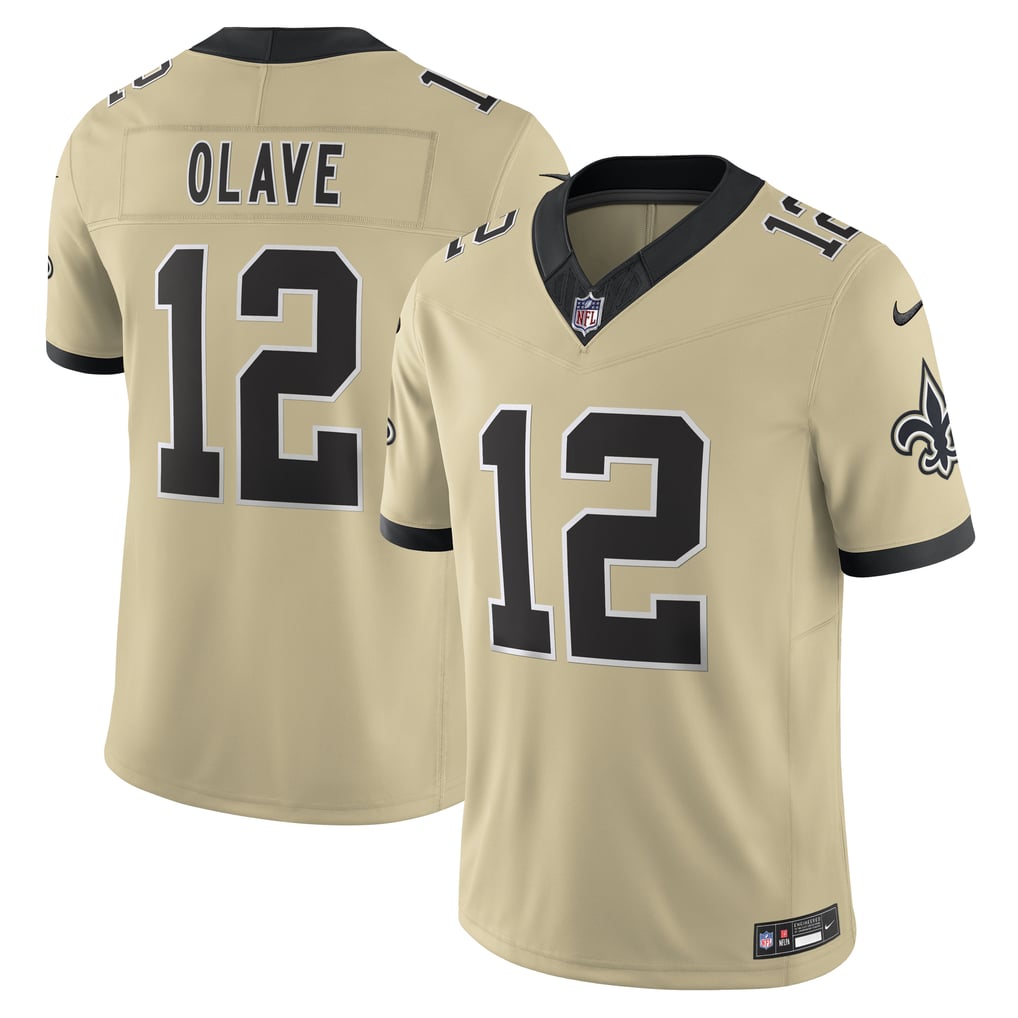 Men's New Orleans Saints Chris Olave Gold Alternate Gameday Golds Alternate Vapor F.U.S.E. Limited Jersey
