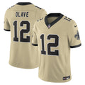 Men's New Orleans Saints Chris Olave Gold Alternate Gameday Golds Alternate Vapor F.U.S.E. Limited Jersey