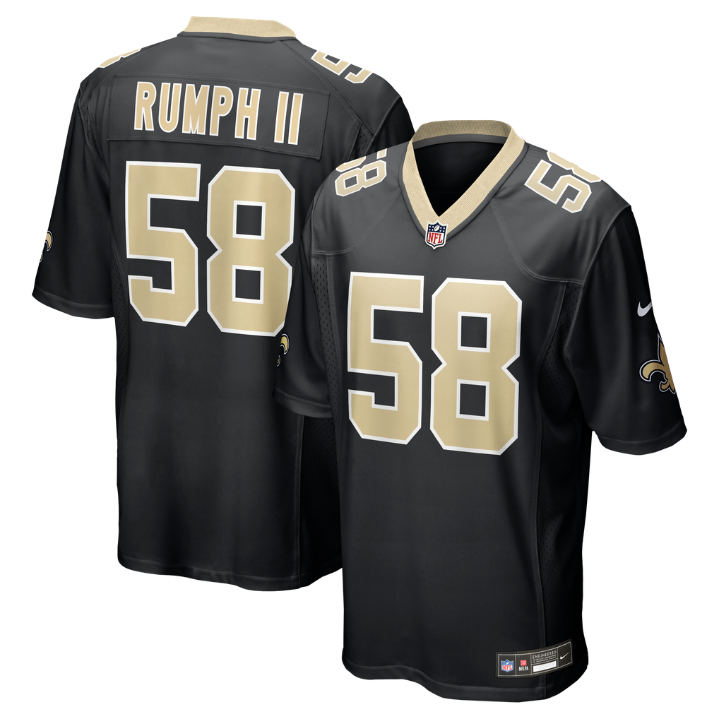 Men's New Orleans Saints Chris Rumph II Black Team Game Jersey