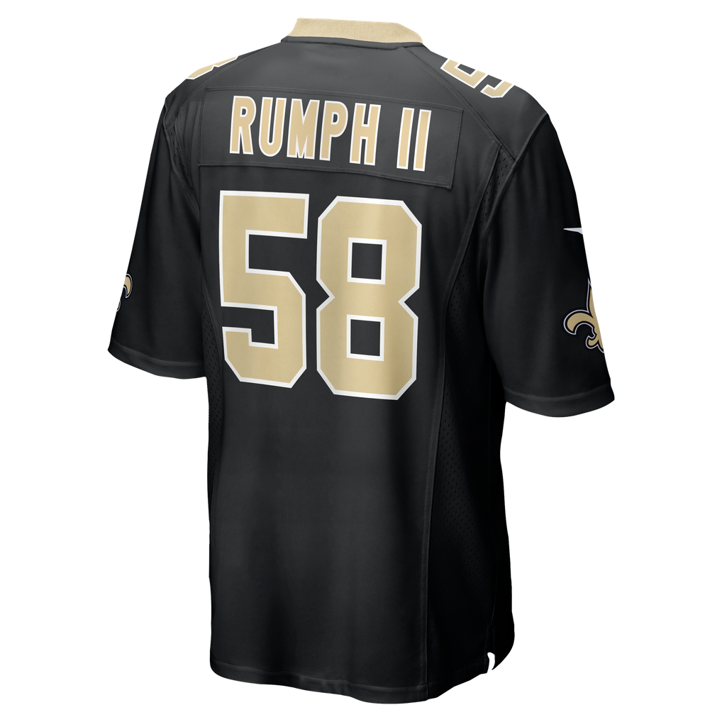 Men's New Orleans Saints Chris Rumph II Black Team Game Jersey