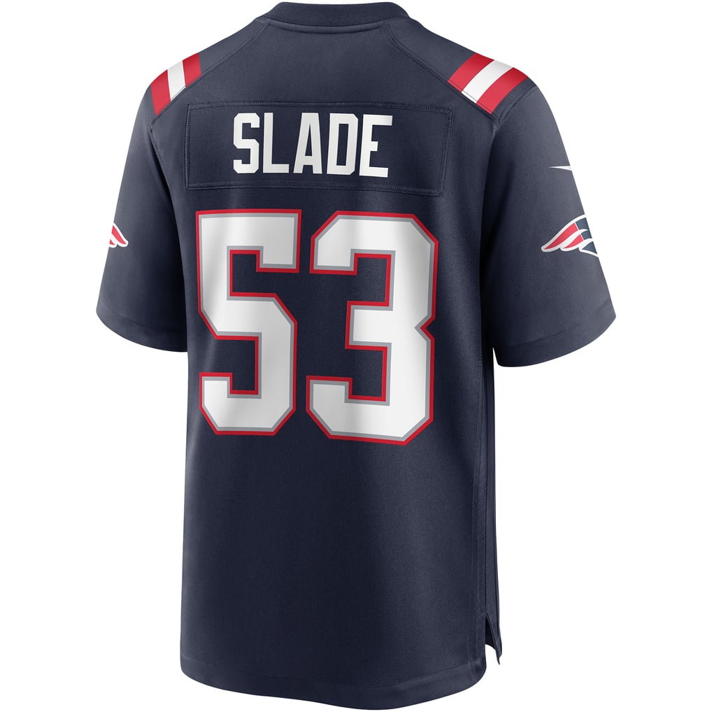 Men's New England Patriots Chris Slade Navy Game Retired Player Jersey