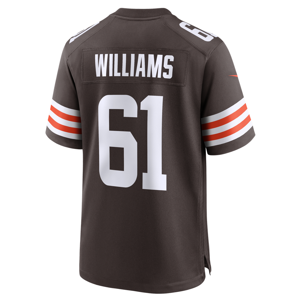 Men's Cleveland Browns Chris Williams Brown Team Game Jersey