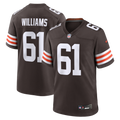 Men's Cleveland Browns Chris Williams Brown Team Game Jersey