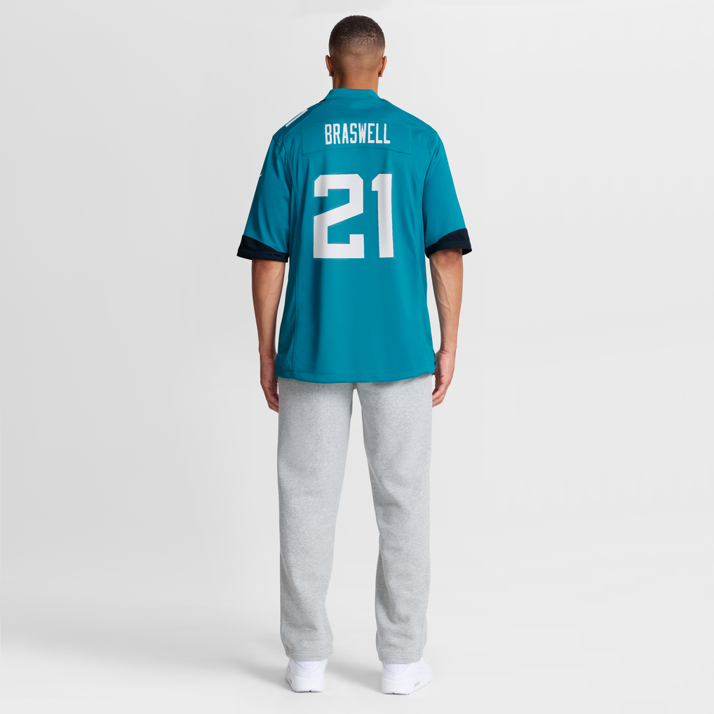 Men's Jacksonville Jaguars Christian Braswell Teal Team Game Jersey