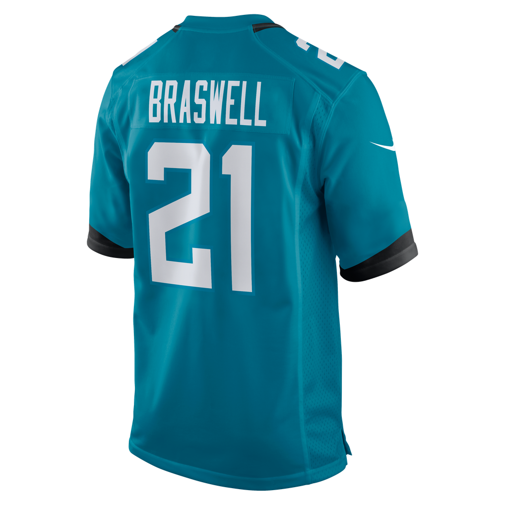 Men's Jacksonville Jaguars Christian Braswell Teal Team Game Jersey