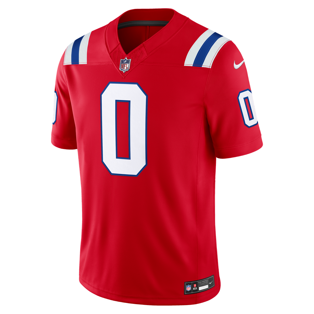 Men's New England Patriots Christian Gonzalez Red Alternate Vapor F.U.S.E. Stitched Limited Jersey