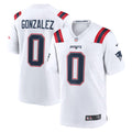Men's New England Patriots Christian Gonzalez White Game Jersey