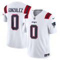 Men's New England Patriots Christian Gonzalez White Vapor F.U.S.E. Stitched Limited Jersey