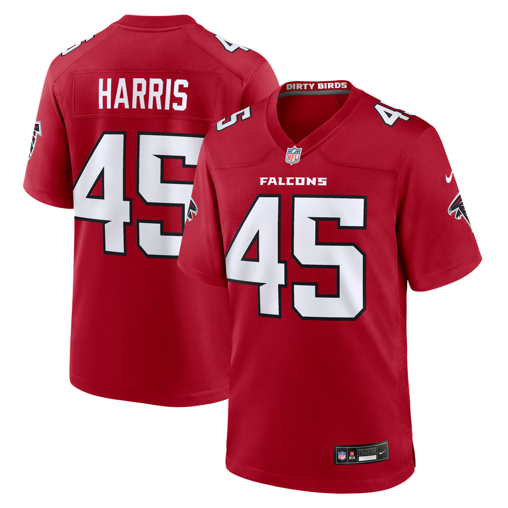 Men's Atlanta Falcons Christian Harris Red Team Game Jersey