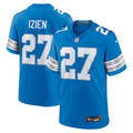 Men's Detroit Lions Christian Izien Blue Team Game Jersey