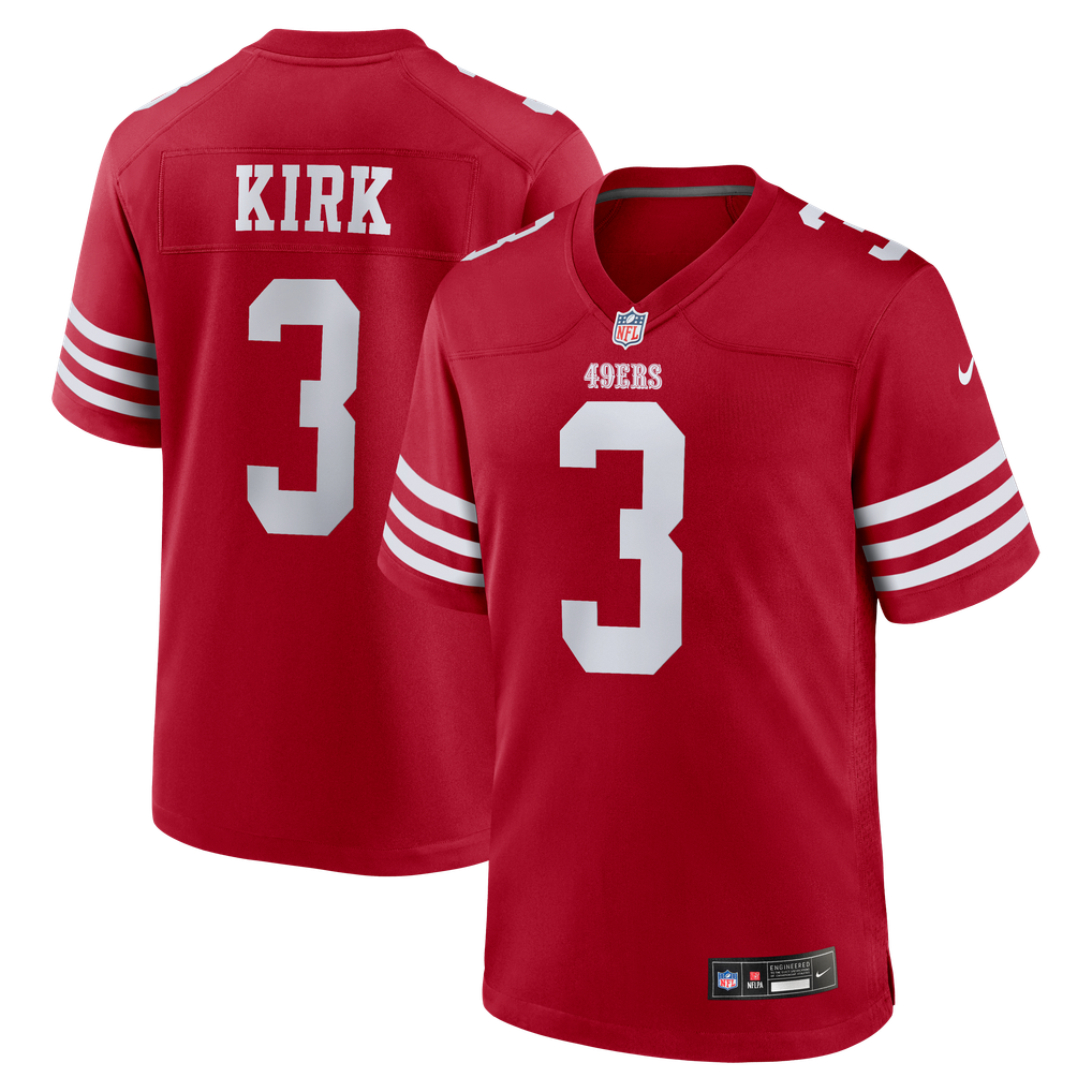 Men's San Francisco 49ers Christian Kirk Scarlet Team Game Jersey