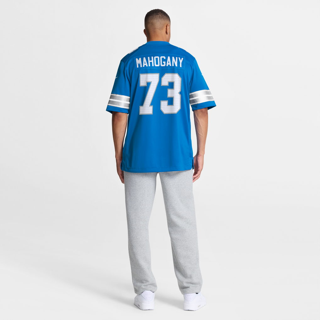 Men's Detroit Lions Christian Mahogany Blue Team Game Jersey