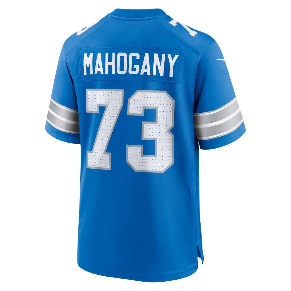Men's Detroit Lions Christian Mahogany Blue Team Game Jersey