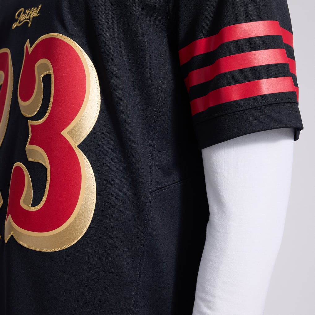 Men's San Francisco 49ers Christian McCaffrey Black Rivalries Collection Stitched Limited Jersey