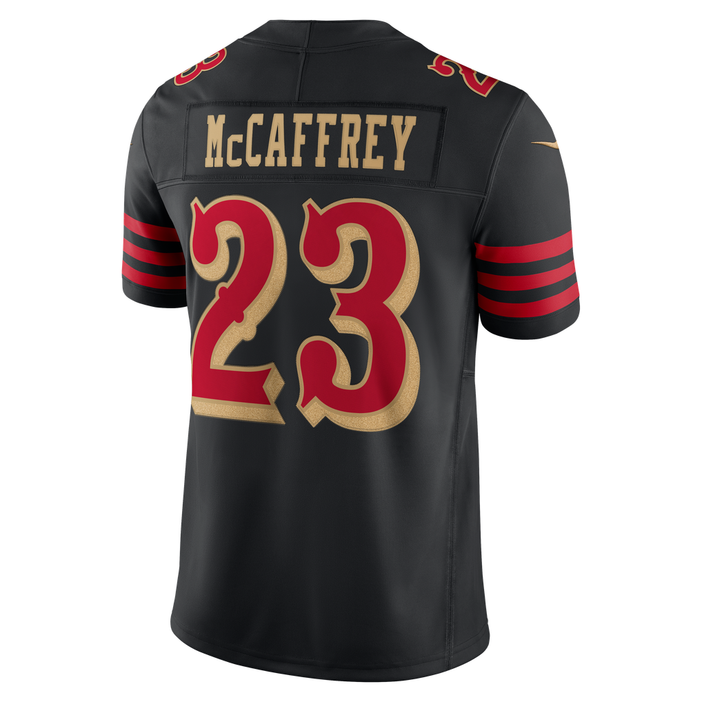 Men's San Francisco 49ers Christian McCaffrey Black Rivalries Collection Stitched Limited Jersey