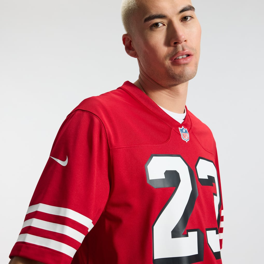 Men's San Francisco 49ers Christian McCaffrey Scarlet Alternate Game Player Jersey