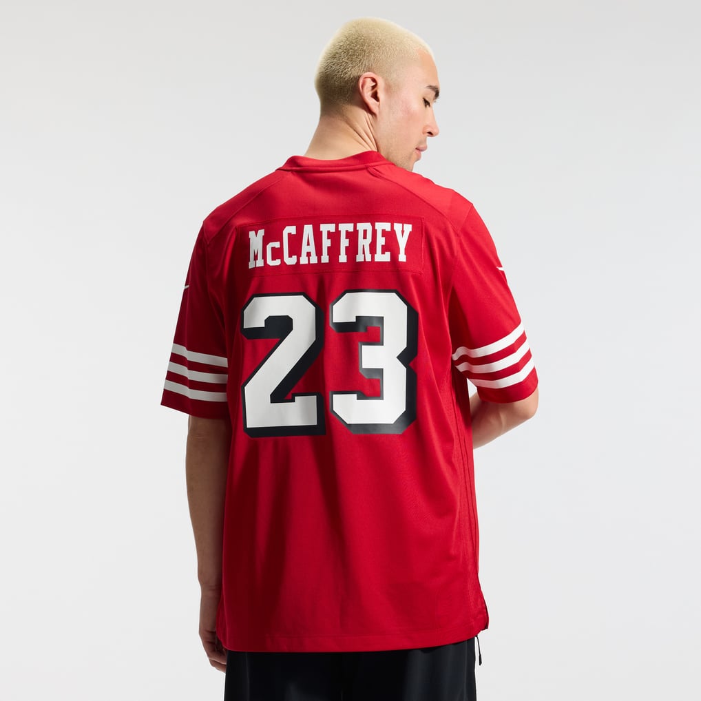 Men's San Francisco 49ers Christian McCaffrey Scarlet Alternate Game Player Jersey