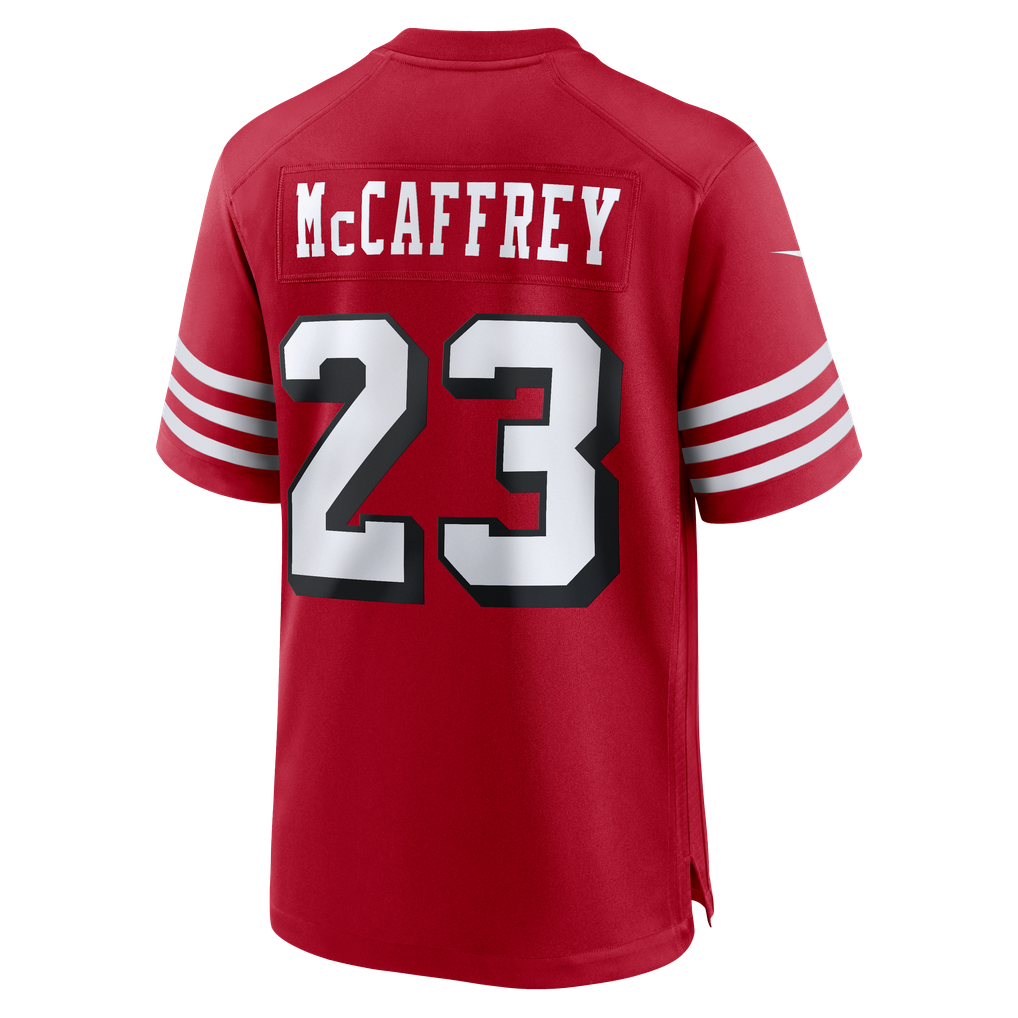 Men's San Francisco 49ers Christian McCaffrey Scarlet Alternate Game Player Jersey