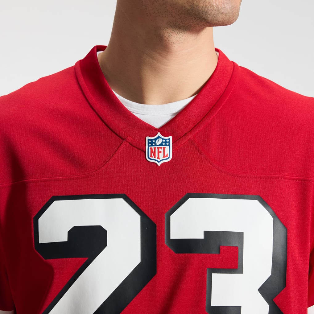 Men's San Francisco 49ers Christian McCaffrey Scarlet Alternate Game Player Jersey