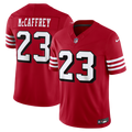 Men's San Francisco 49ers Christian McCaffrey Scarlet Alternate Vapor F.U.S.E. Stitched Limited Jersey