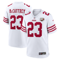 Men's San Francisco 49ers Christian McCaffrey White 80th Anniversary Game Jersey