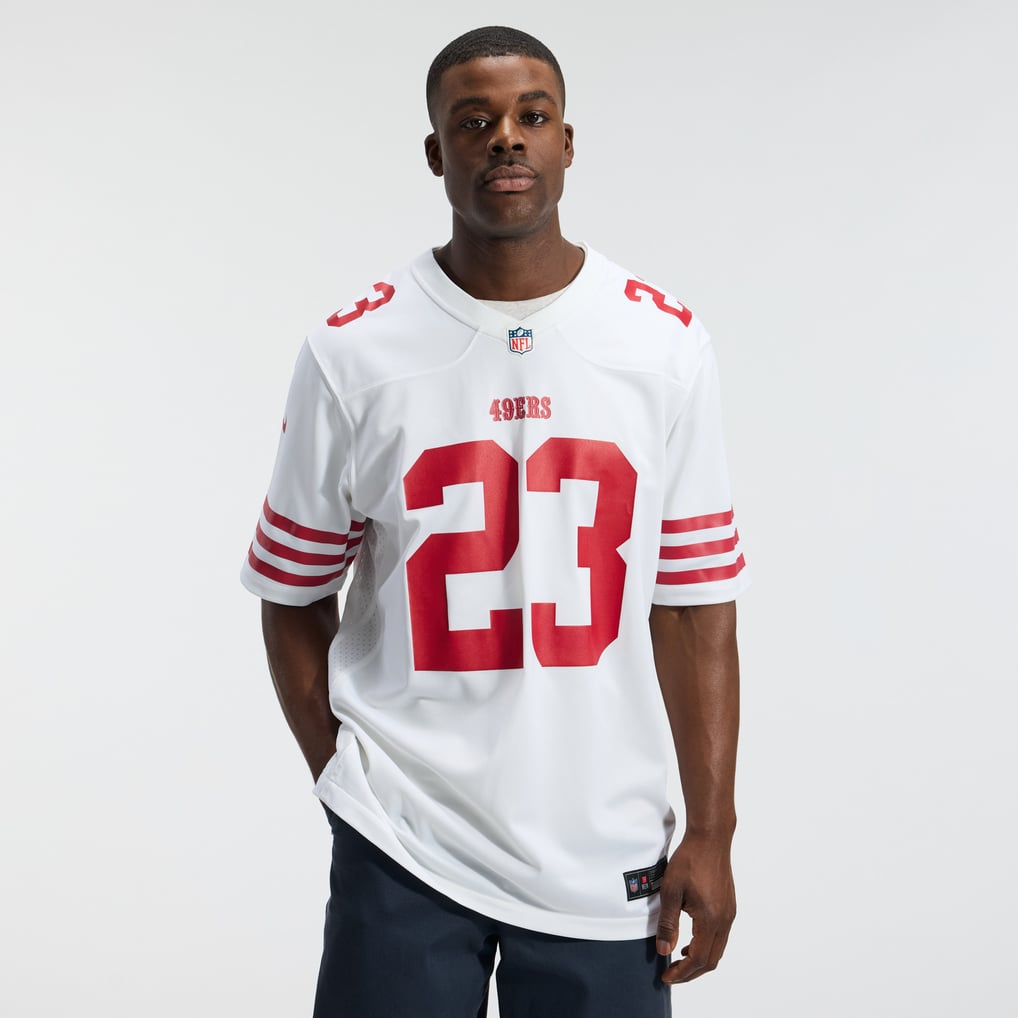 Men's San Francisco 49ers Christian McCaffrey White Game Player Jersey