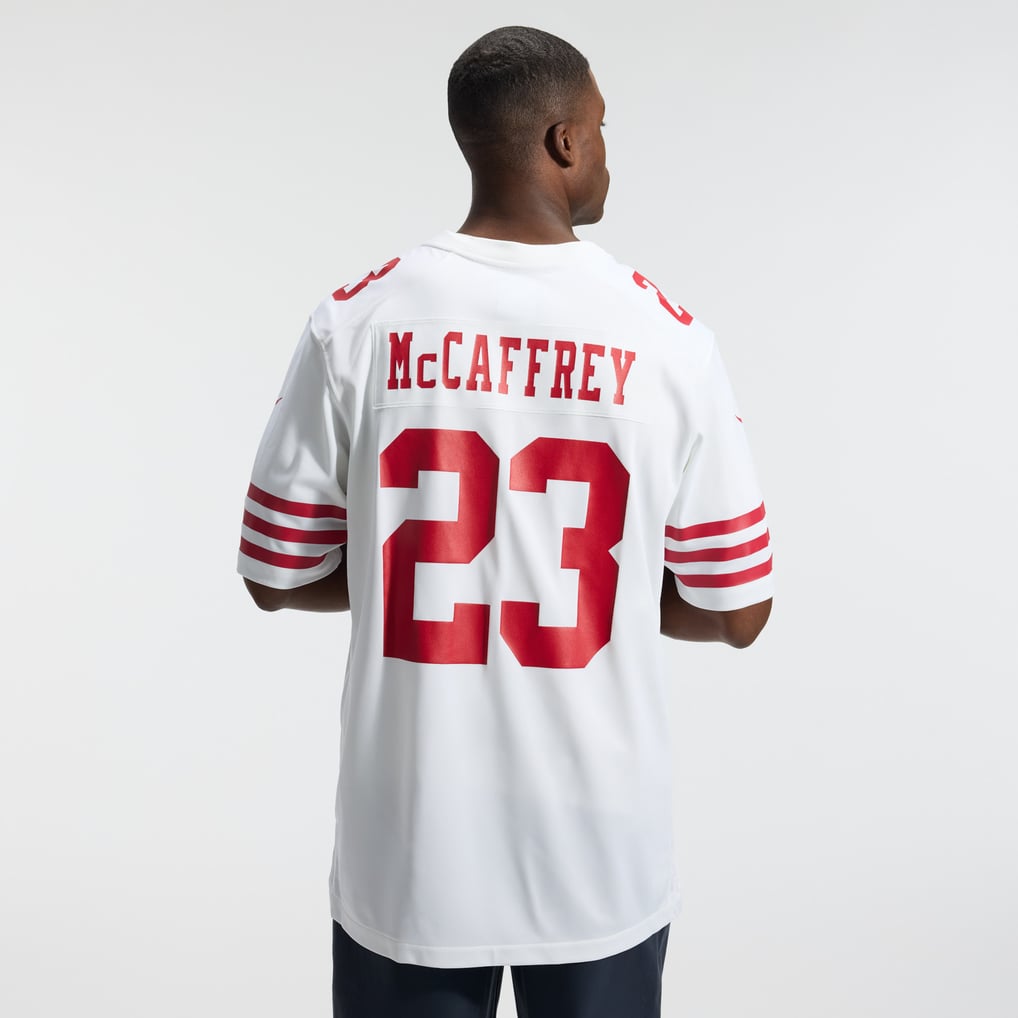 Men's San Francisco 49ers Christian McCaffrey White Game Player Jersey
