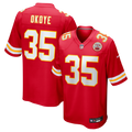 Men's Kansas City Chiefs Christian Okoye Red Game Retired Player Jersey
