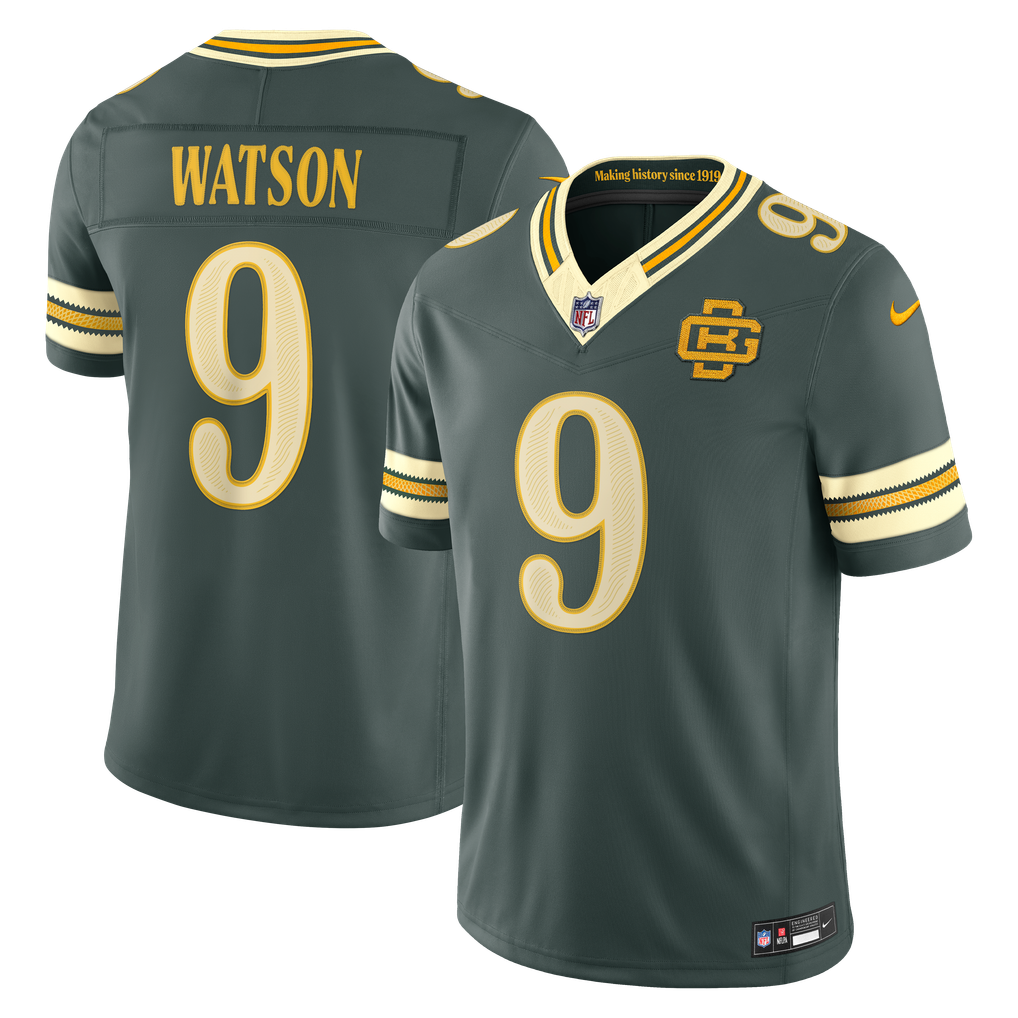 Men's Green Bay Packers Christian Watson Green 2026 Rivalries Collection Stitched Limited Jersey