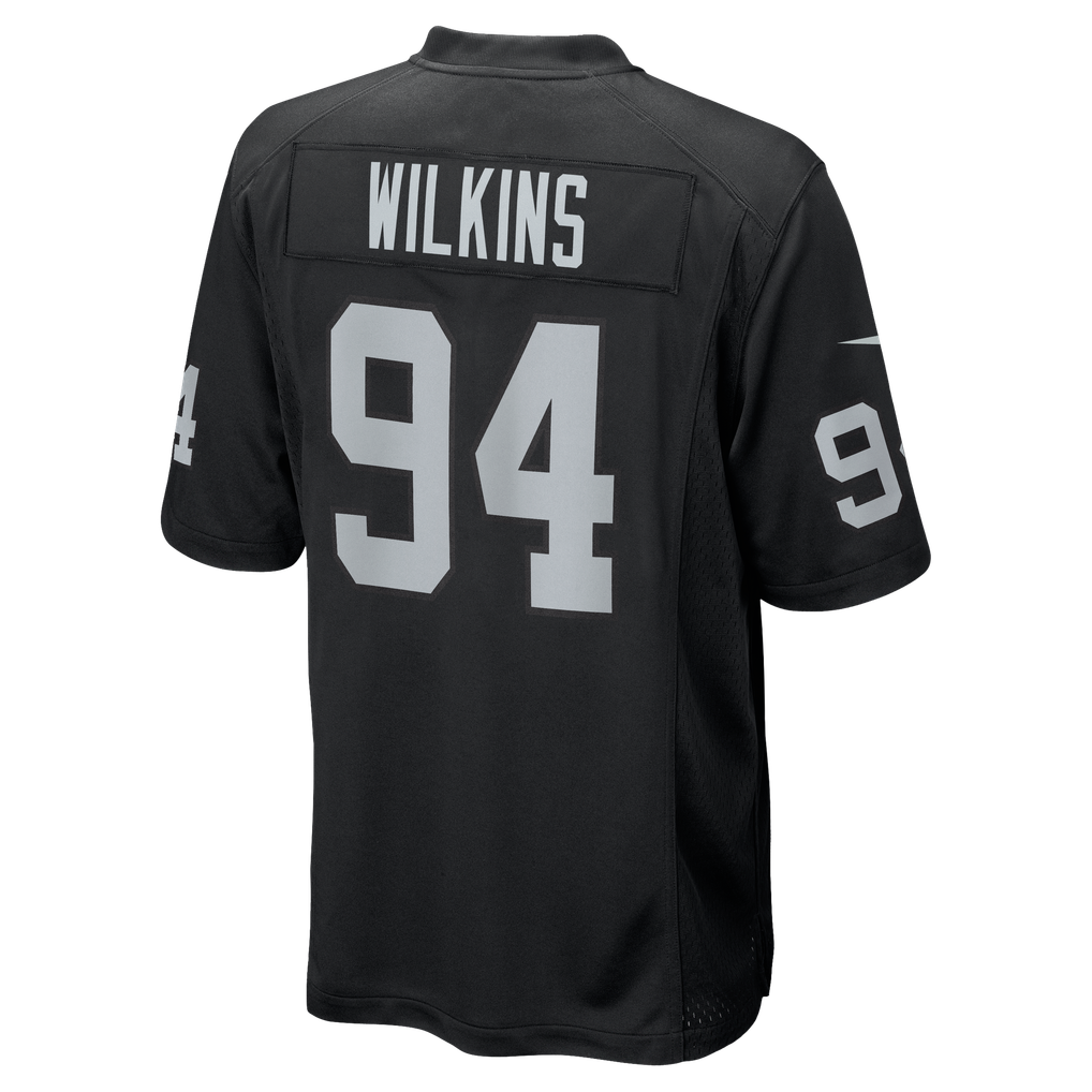 Men's Las Vegas Raiders Christian Wilkins Black Team Game Jersey